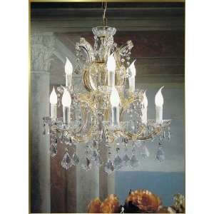 Maria Theresa Chandelier, BB 6302 9, 9 lights, 24Kt Gold, 23 wide X 