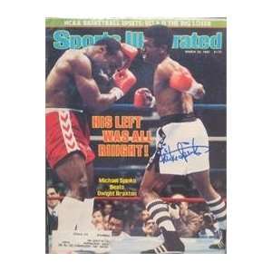  Michael Spinks autographed Sports Illustrated Magazine 