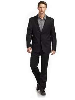 Versace Collection   Pinstripe Stretch Wool Suit