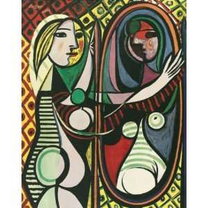 Pablo Picasso 23.5W by 29.25H  Girl Before a Mirror CANVAS Edge #4 