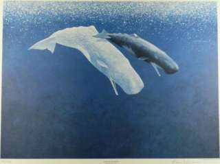 Richard Ellis Signed Limited Edition Print Sperm Whales Journey 