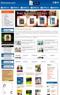 Money Making Home and Hobbies Software Store Information Website for 