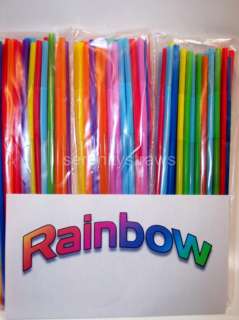Your Choice Extra Long Flexible Bendy Straws 12 1/2 SIX Color Choices 