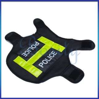 Fashion Police Dog Vest Pet Clothes Apparel Coat BLK XL  