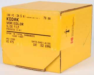 KODAK 70mm x 100ft VERICOLOR SLIDE FILM 4 70mm BULK FILM BACK 30.5m 