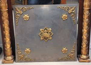 1905 neoclassical antique fireplace cover Steel screen front fire 