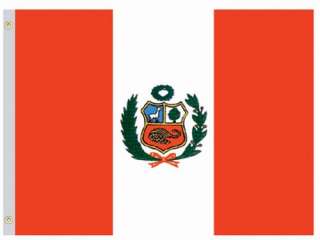 Official Peru Flag US Made 2x3 3x5 or 4x6  