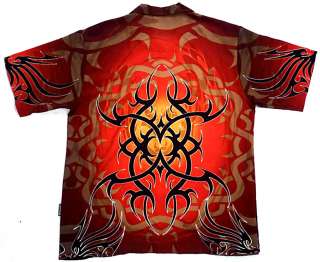   Tribal DRAGONFLY Flames Camp Bowling Shirt Size XXXL 3XL NEW  