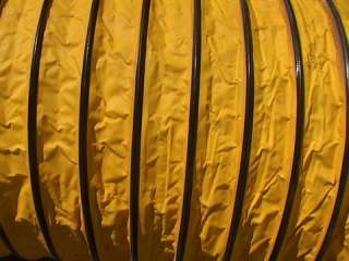 Yellow 24 diameter by 22 Accordion Flex Air duct hose  