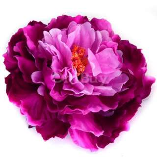 Large Women Girls Peony Flower Hair Clip Brooch 4 Color  