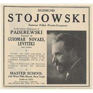  1923 Pianist Composer Teacher Sigismund Stojowski Photo 