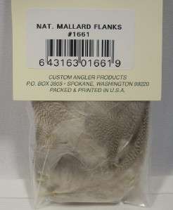 Custom Angler Natural Mallard Flanks Fly Tying Feathers  
