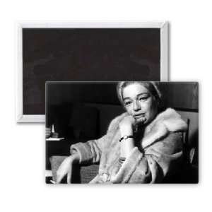 Simone Signoret   3x2 inch Fridge Magnet   large magnetic button 