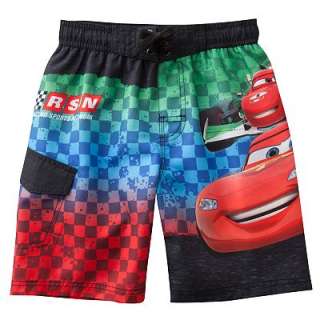 Disney/Pixar Cars 2 Lightning McQueen Swim Trunks   Boys 4 7