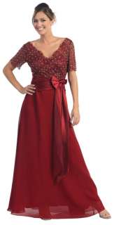 MOTHER OF THE BRIDE DRESS PLUS SIZE FORMAL EVENING GOWN  