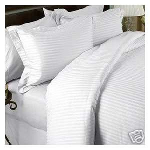   400TC EGYPTIAN COTTON SHEET SET 400 TC  WHITE STRIPE