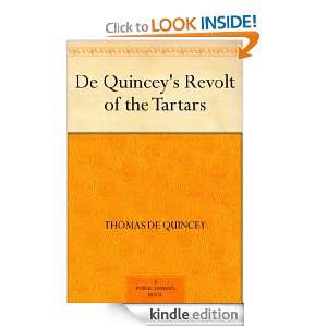  De Quinceys Revolt of the Tartars eBook Thomas De Quincey 
