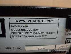 VocoPro DVG 380K DVD/CD+G//VCD/HDCD Karaoke Player 5.1 Ch Out 