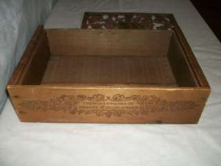 Carved Wood Wine box Sculpted Grapes & Leaves  