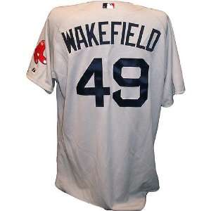 Tim Wakefield #49 2009 Red Sox Game Used Gray Jersey (MLB Auth)