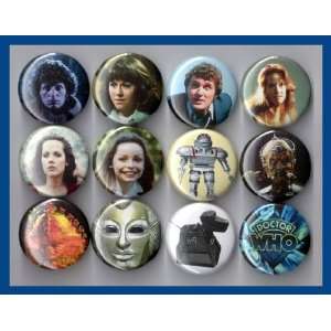  Doctor Who 4th Doctor Tom Baker Set of 12   1 Inch Magnets 