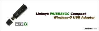 Linksys Compact Wireless G USB Adapter WUSB54GC Adapter  