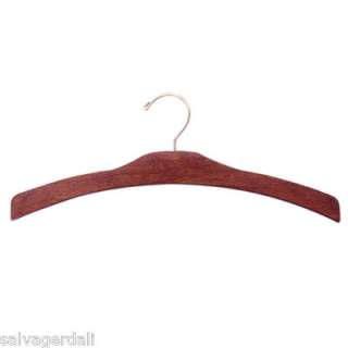 Lot Of 50 Wood Top Shirt Hanger Hangers 16 Walnut New  