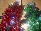 CHRISTMAS TINSEL TWO GARLANDS 18 total METALLIC LIGHT 