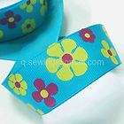 YA475 1 2yards cute sun flower summer shine grosgrain ribbon 