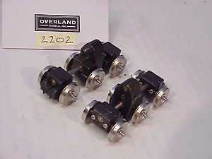 HO PARTS Overland #2202 3 Axle Gearboxes & Wheels Set, 42,Tower Type 