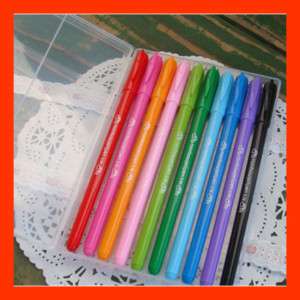 Brand New Rainbow Gel Pen  10 Color Set in Plastic Case  