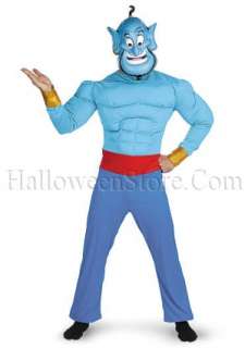 Aladdin Genie Muscle Adult Costume includes Muscle jumpsuit and EVA 