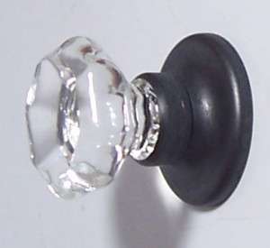 24% Lead Crystal Glass Old Town Cabinet Knobs & Rosette  