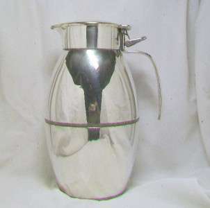   VINTAGE SILVER PLATE THERMOS TYPE GERMAN HOT WATER/COFFEE POT FLASK