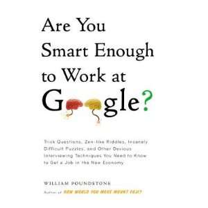   SMART ENOUGH TO WORK A] [Hardcover] William(Author) Poundstone Books