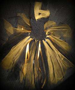 New Orleans Saints Old Gold and Black Tutu Dress  