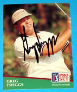 1991 Pro Set Golf Greg Twiggs Signed Card PGA  