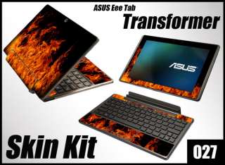   Transformer Pad Skin Decal Netbook Laptop Tablet #027 Flames  