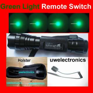   G60 Cree GREEN LED tactical Flashlight CR123A Remote Pressure Switch