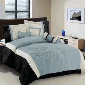 Luxury 7PC Comforter Set /Santa Fe Gray /Queen or King $ize / 100% 