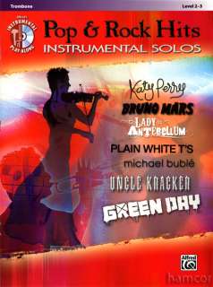 Pop & Rock Hits Instrumental Solos Trombone Sheet Music Book with Play 