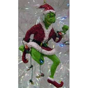 Dr. Seuss The Grinch Who Stole Christmas With Lights Glittery Ornament 
