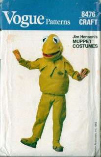   Hensons Sesame Street Muppet Childs Costume Sewing Pattern Halloween