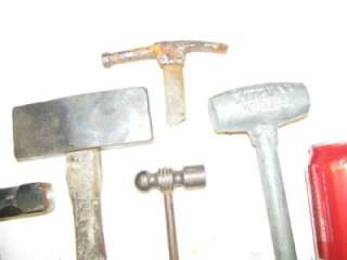   Lot of 6 Antique Blacksmith Rock Tack Ball Peen Hammers. LOOK  