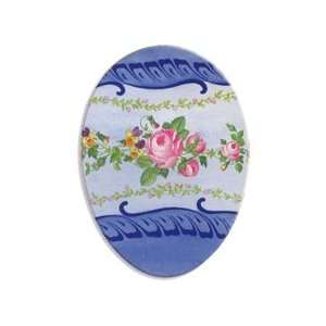   Mache Blue Floral Easter Egg Container ~ Germany