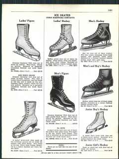 1947 ad Union Hardware Hockey Ice Skates Figure Roller  