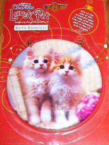 Pair of Fluffy Kittens Holiday Ornament Christmas  