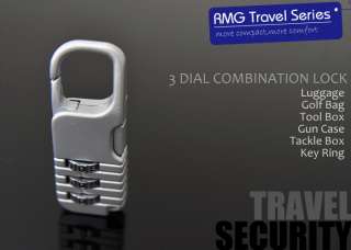 RMG] Travel Luggage 3Dial Combination Lock BLACK  