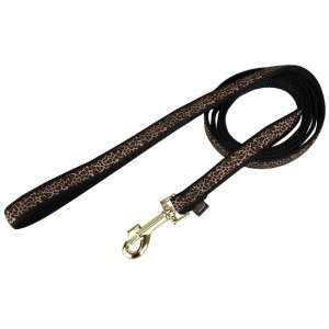  Fido Finery Lead   3/4 x 6   Black Faux Jag Pet 