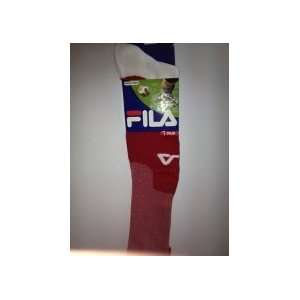  Fila Soccer Socks Red/white Size 9 11